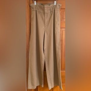Banana Republic Evie Wide-Leg Paperbag Pant Khaki - Excellent Condition!
